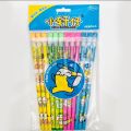 12PCS set cartoons design quality pencils with eraser. 