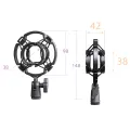 Microphone Stand Universal Professional Condenser Mic Shock Mount Holder Studio Recording Bracket For Large Diaphram Mic Clip. 