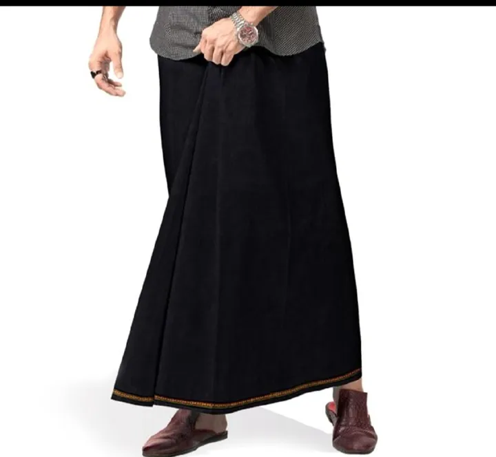 New%20Premium%20Quality%20Linen%20Lungi%205.5%20hand%20black%20colour%20for%20men%20-%20Image%202