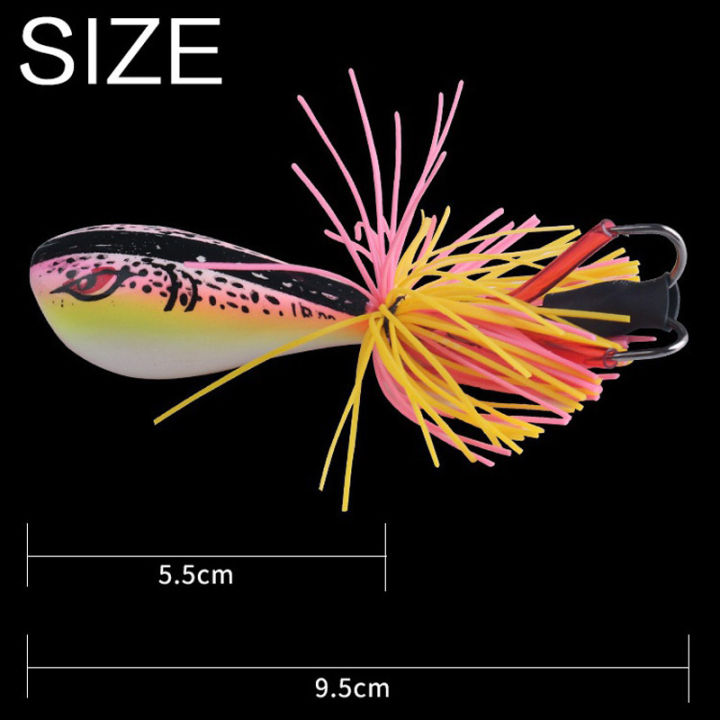 Frog%20Lures%209g%20Fishing%20Lures%20Floating%20Weedless%20Lure%20with%20Double%20%20Hooks%20Baits%20Simulation%20Frog%20Snake%20Head%20Lures%20-%20Image%206