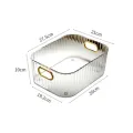 Makeup Organizer Acrylic Box Stackable Transparent Cosmetic Storage Basket for Desk Green Drawer Skin Care Holder Reusable Plastic Facial Mask Rack Durable Sorting Bin Sundries Container Desktop Beauty Display Case Without Lid. 