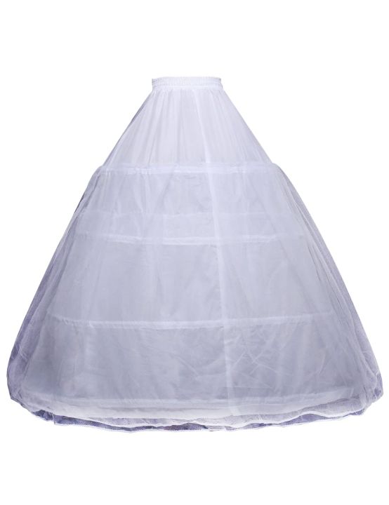 3%20Hoop%20Crinoline%20Petticoat%20Skirt%20for%20Women%20Under%20Dress%20Long%20Half%20Slips%20Underskirt%20for%20Wedding%20Dresses%20Ball%20Gowns%20Tutu%20White%20-%20Image%203