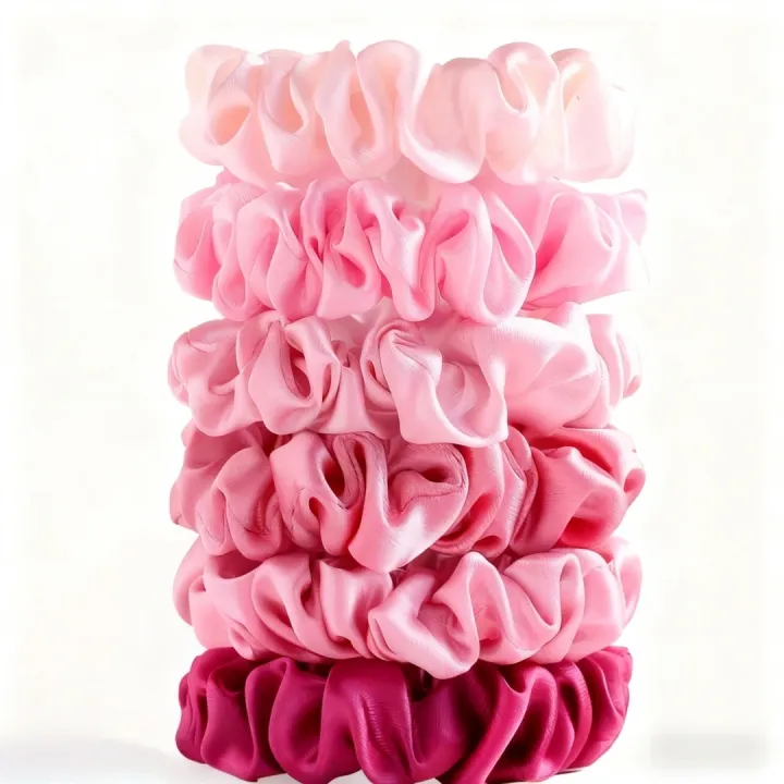 1/6/16/32/50/100pcs%20bulk%20satin%20scrunchies%20women%20bohemian%20elegant%20pink%20small%206.5cm%20headwear%20hair%20ties%20accessories%20casual%20cute%20-%20Image%207