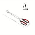 3sizes Barbecue Scissor Tong Non-Slip Grilled Food Bread Tong Metal BBQ Baking Clip with Long Handle Kitchen Cooking Accessories.