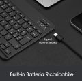 Mini Wireless Keyboard, Portable Mini Wireless RGB Backlit Portable Keyboard, Ultra Slim and Compact Wireless Keyboard for Phone Tablet Laptop, Easy Connection (Black) & (White). 