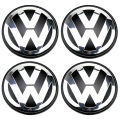 4Pcs 65MM Wheel Center Cap Replacement Chrome & Black Wheel Center Hub Cap Cover 3B7601171 for VW Beetle Passat Jetta. 