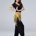 Belly Dance Waist Chain New Glitter Layer Tassel Waist Cover Indian Dance Performance Practice Strap Hip Scarf Skirt Waist Scarf.