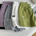 Women's comfortable loose wide-legged drawstring A pants Slim Waist Slim fit casual home versatile sports shorts. 