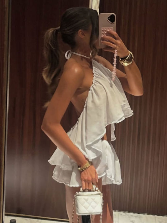Weird%20Puss%20Ruched%20Elegant%202%20Piece%20Set%20Woman%20Tierred%20Design%20Halter%20Backless%20Irregular%20Tops+Mini%20Shorts%20Beach%20Party%20Style%20Suits%20-%20Image%205