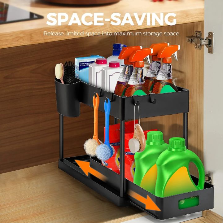 Sewer Rack Organization and storage under the sewer, kitchen finishing rack with ...