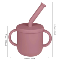 150 ML Baby Silicone Water Cup Milk Cup Children's Drinking Cup Double Cup High Temperature Anti Fall Training Cup. 