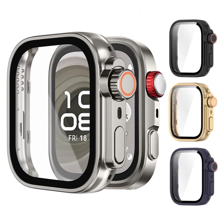 Tempered Glass+Case for Watch Fit 4 Pro Screen Protector Frame Bumper Cover for Watch Fit 4 Case