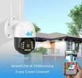8Mp SIM card camera IP66 outdoor ptz security camera colourful IR night vision Auto tracking (V380 pro). 