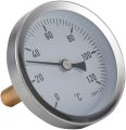 Hot Water Pipe Water-proof 0-120C Aluminum Thermometer Pipe Hot Water Heating 63mm Dial Temperature Gauge. 