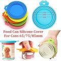 Reusable 3 In 1 Pet Food Can Silicone Cover Dogs Cats Storage Tin Cap Lid Seal Cover Pet Supplies Suitable For 8.5cm/7.5cm/6.5cm. 
