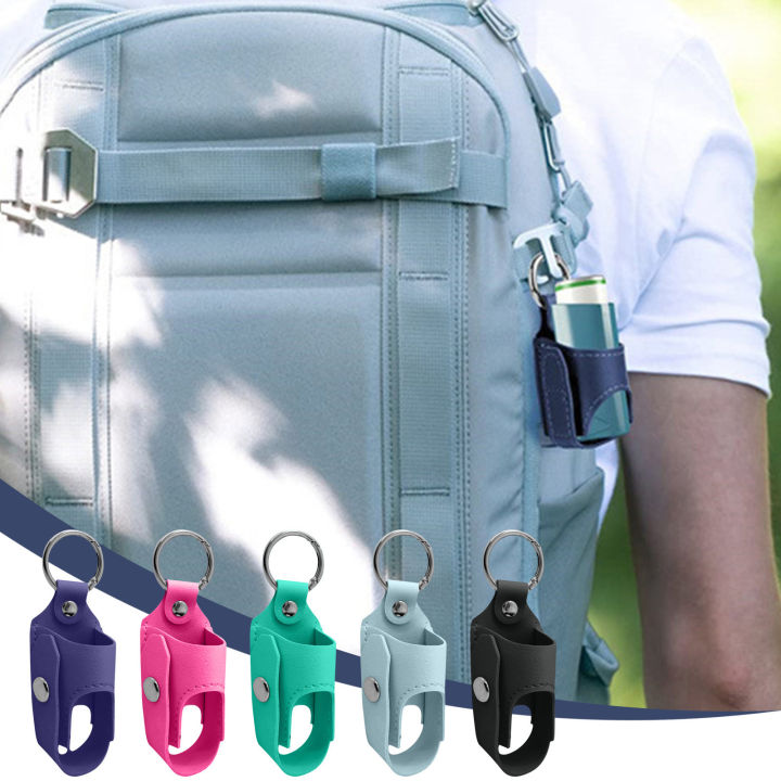 Inhaler Storage Case,Portable Inhaler Spacer Holder PU Leather Protective Case Keychain,Inhaler Storage Solution Sleeve Bag