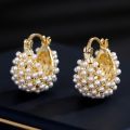 Dazzling Artificial Pearl Earrings Premium Luxury Design Timeless Elegance for Fashionable Ear Accent Is Suitable for Daily Wear.