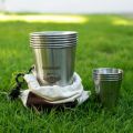 Outdoor 304 Stainless Steel Cup Set Camping Cup 4/6/8PCS Camping Portable Water Cup Travel Coffee Cup Picnic Barbecue Beer Cup.