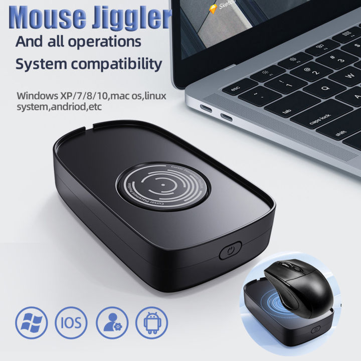 Mouse Jiggler Mouse Mover To Prevent Computer Lock Screen for Computer Awakening Keeps PC Active Adjustable Mouse Jiggler Mover
