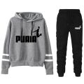 Autumn Winter Jogging Women's Tracksuit Casual Sports Suit Loose and Comfortable Daily Stripe Hoodie Two Piece Set Matching Sets. 