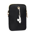 Multi-purpose waterproof wear-resistant large capacity crossbody bag women's multi-layer zipper neck shoulder mobile phone bag. 