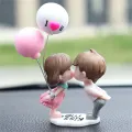 Car Accessories Cute Cartoon Couples Action Figure Figurines Balloon Ornament Auto Interior Dashboard for Girls Gifts. 