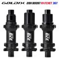 GOLDIX M370 6-bolt disc brake 28 hole straight pull ratchet 36T BOOST mountain bike hub, suitable for SHIMANO, SRAM, and SWISS. 