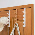1pc Bedroom Door Hanger Clothes Hanging Rack Over The Door Plastic Home Storage Organization Hooks, Purse Holder For Bags Rails.