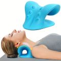 Eva Neck And Shoulder Relaxer, C-Shape Cervical Traction Device, Relax Spine Alignment, Chiropractic Pillow Stretcher Massager. 