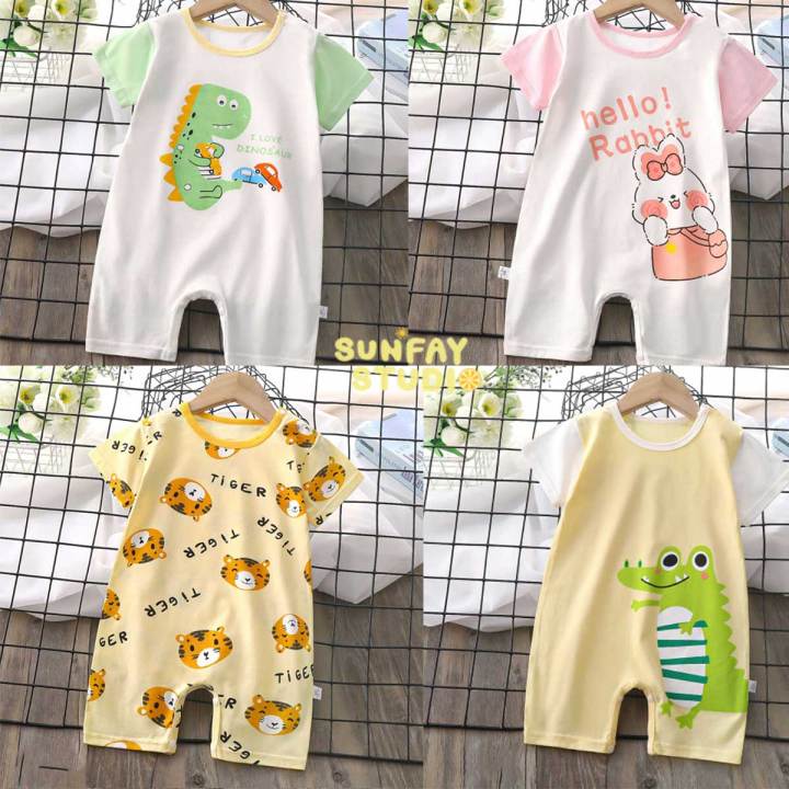 Ready to ship. baby rompers for men and girls aged 0-18 months.