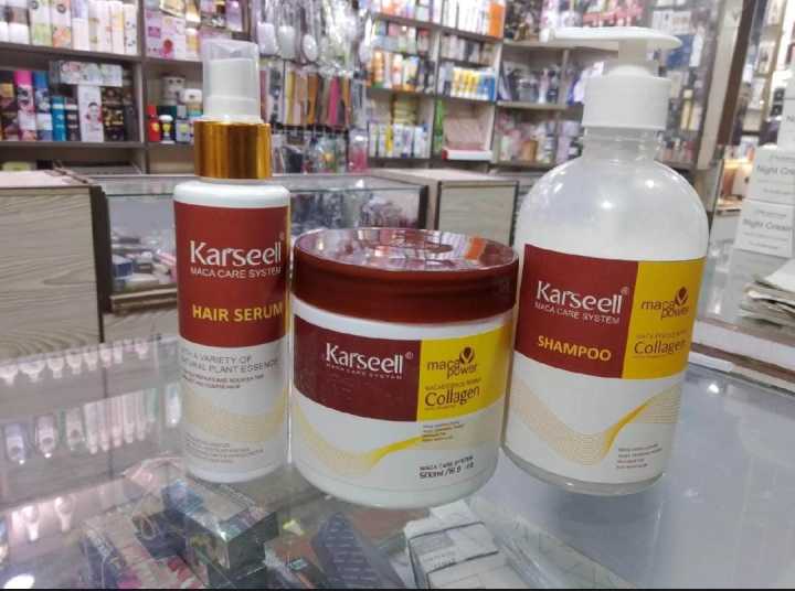 Karseel Collagen Hair Treatment Shampoo + Hair Mask + Serum Set