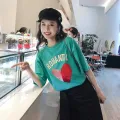 Qdshop🎈New arrival Korean style heart shape summer short-sleeved T-shirt simple and multi-match easy to wear all festival❤️. 