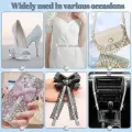 1/2/3 Yards Resin Rhinestone Ribbon Self Adhesive Diamond Ribbon Crystal Roll Glitter Resin Diamond Belt Bling For DIY Art Craft. 