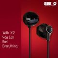 •GEEOO X12 Strong Bass Metal In-Ear Headphone with Pouch & Clip. 