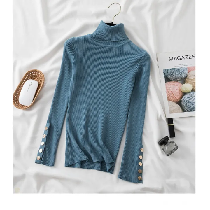 Thick%20Sweater%20Pullovers%20Long%20Sleeve%20Tops%20Women%20Autumn%20Winter%20Clothes%20Slim%20Knit%20Soft%20Jumper%20Streetwear%20Button%20Turtleneck%20Sweater%20-%20Image%205