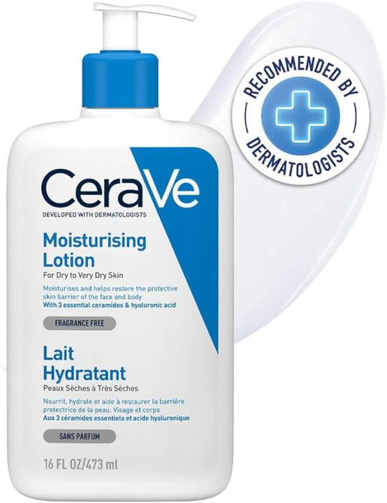 CeraVe Moisturizing Lotion For Dry Skin (473ml) - Formulated With 3 Essential Ceramides And Hyaluronic Acid |