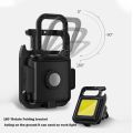 (Imported) Mini LED Keychain Flashlights Multifunctional Portable COB Work Light USB Charging Camping Lamp Outdoor Torch Fishing Lantern.