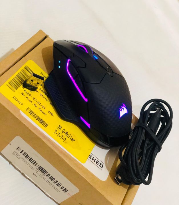 Corsair Darkcore RGB pro Wireless Gaming Mouse connection with Dongle,Blutooth and wired