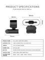 Portable Full HD 1080P 2K 4K Webcam PC Latops Auto Focus Fill Light Web Camera With Microphone for Network Live Conference. 