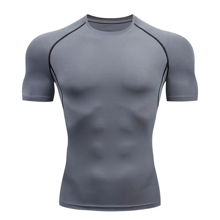 Men's%20Compression%20Shirts%20Summer%20Short%20Sleeves%20Tees%20T-shirt%20Gym%20Workout%20Fitness%20Running%20Tops%20Undershirts%20Baselayer%20Sportswear%20-%20Image%205