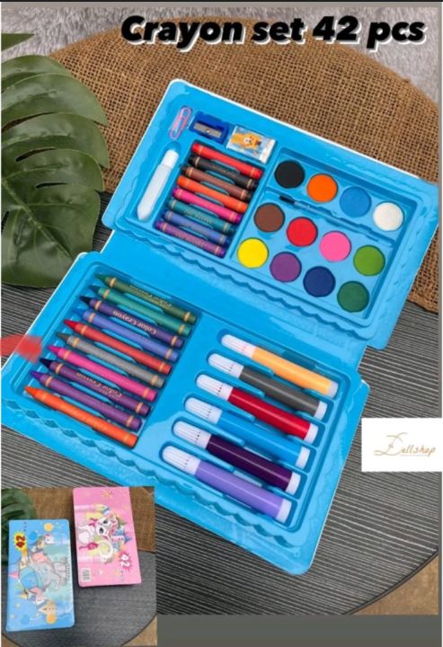 Color Box Set For Kids 42 PCS Kids Painting Arts & Crafts Coloring Set.