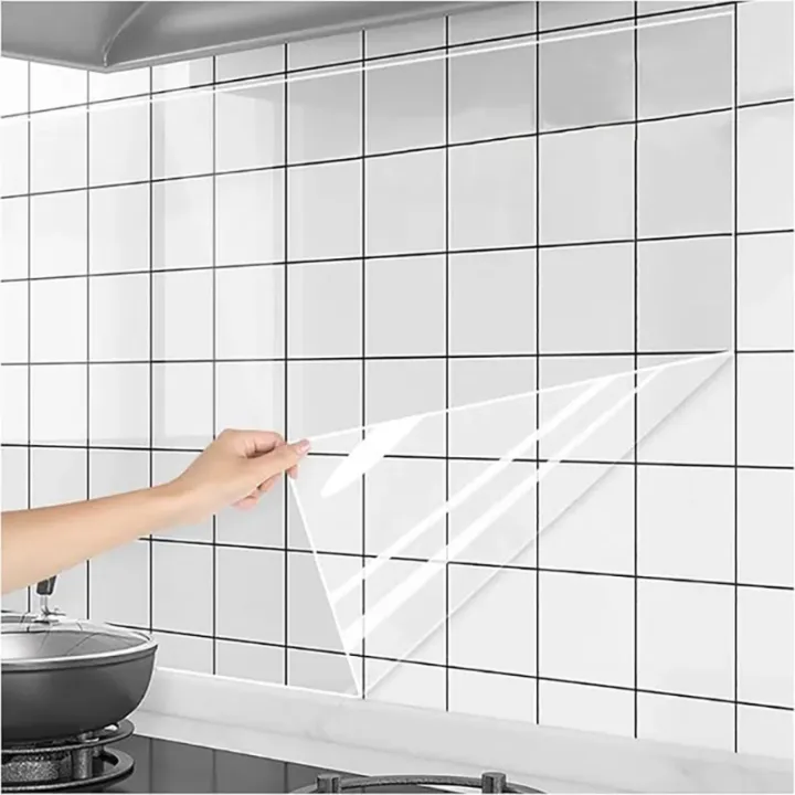 Wall Protector Film Kitchen Oil Proof Wall Sticker Stove Cabinet Heat ...