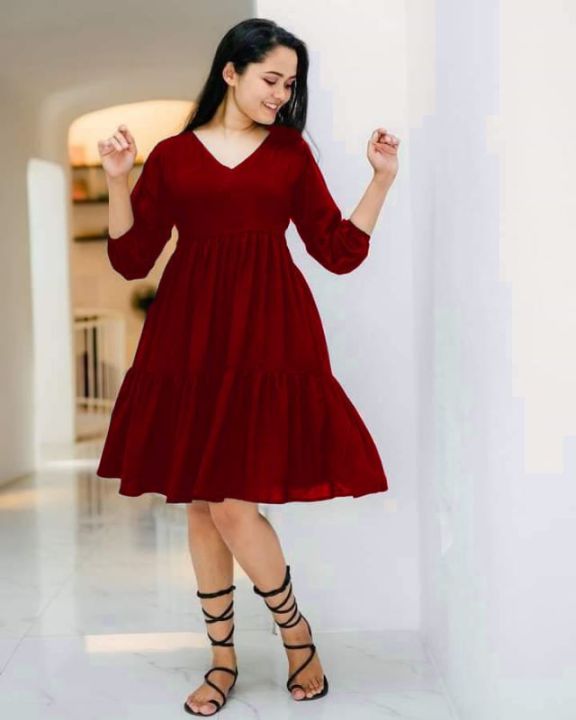 womens%20short%20faired%20frock%20designs%20with%20long%20sleaves%20-%20Image%203