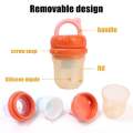 Baby Fruit Pacifier - Fruit And Vegetable Feeding Pacifier - Fruit Feeder - Fruit Choosni AVAILABLE IN MULTI COLOUR AND MULTI VARIETIES 2in1 set with silicon Spoon feeding bottol. 