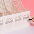 1 Pcs, Thickened File Rack, Frame, Quadruple Storage Seat, Simple Data Basket, Shelf, Storage Basket, Office Use, Student U.