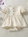 2026 female infant spring and summer triangular Romper multi-color short-sleeved Romper. 