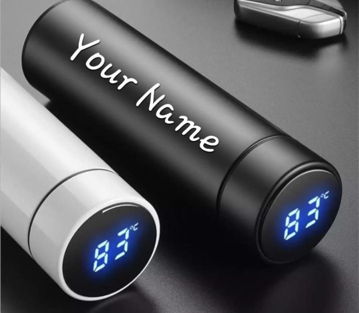 Customize Bottles with Name logo Bottle with Name Printing, Customize Vacuum Thermos Flask Bottle,  Best Water Bottle, Bottle with Writing, Water Bottle for Kids, Hot and Cool Bottle, Personalised Bottle, Beautiful Tumbler Bottles, Laser Engraved Bottles