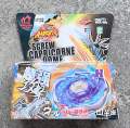 Beyblade Beyblade with shock and 4D pull strap on front cover. 