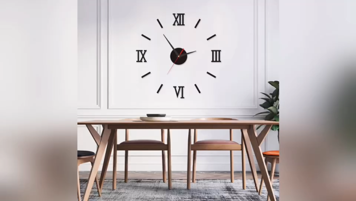 【Fast Delivery 1-4 day】Large Wall Clocks 3D DIY Quartz Clock Acrylic Mirror Stickers For Home Living Room Office Wall Decoration Hanging Horloge Watch 40x40