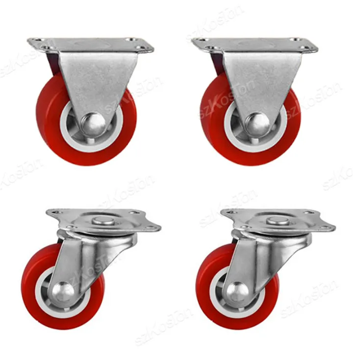 4Pcs/lot%201-2inch%20Furniture%20Caster%20PVC%20Red%20Universal%20Wheel%20Swivel%20Caster%20Roller%20Wheel%20For%20Platform%20Trolley%20Accessory%20-%20Image%208